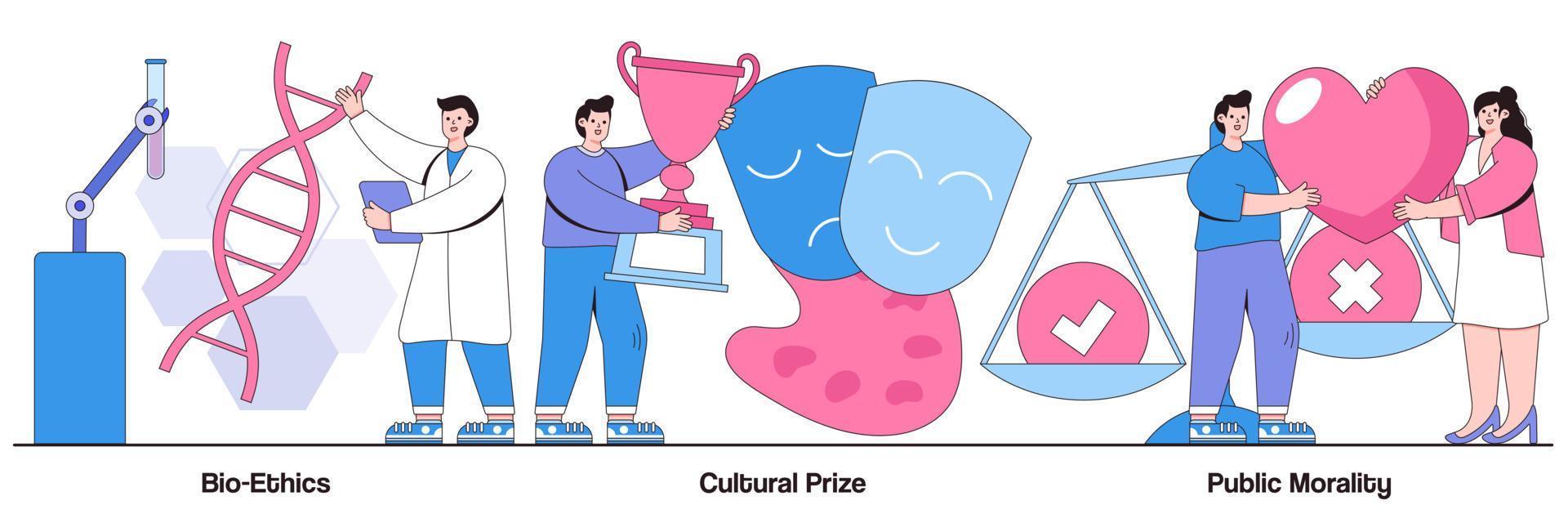 Bioethics, Cultural Prize, and Public Morality Illustrated Pack vector