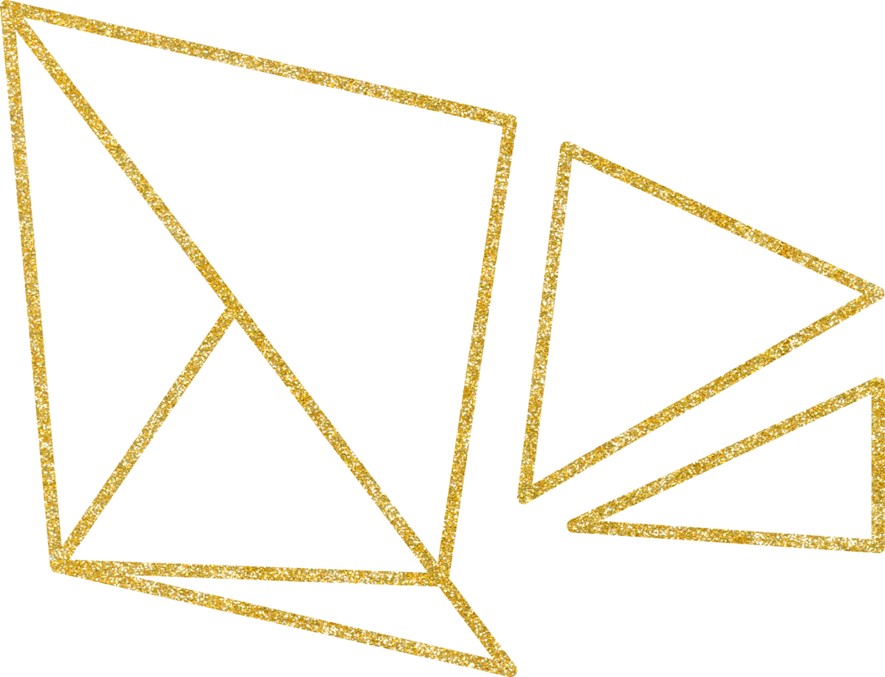 geometric gold line png