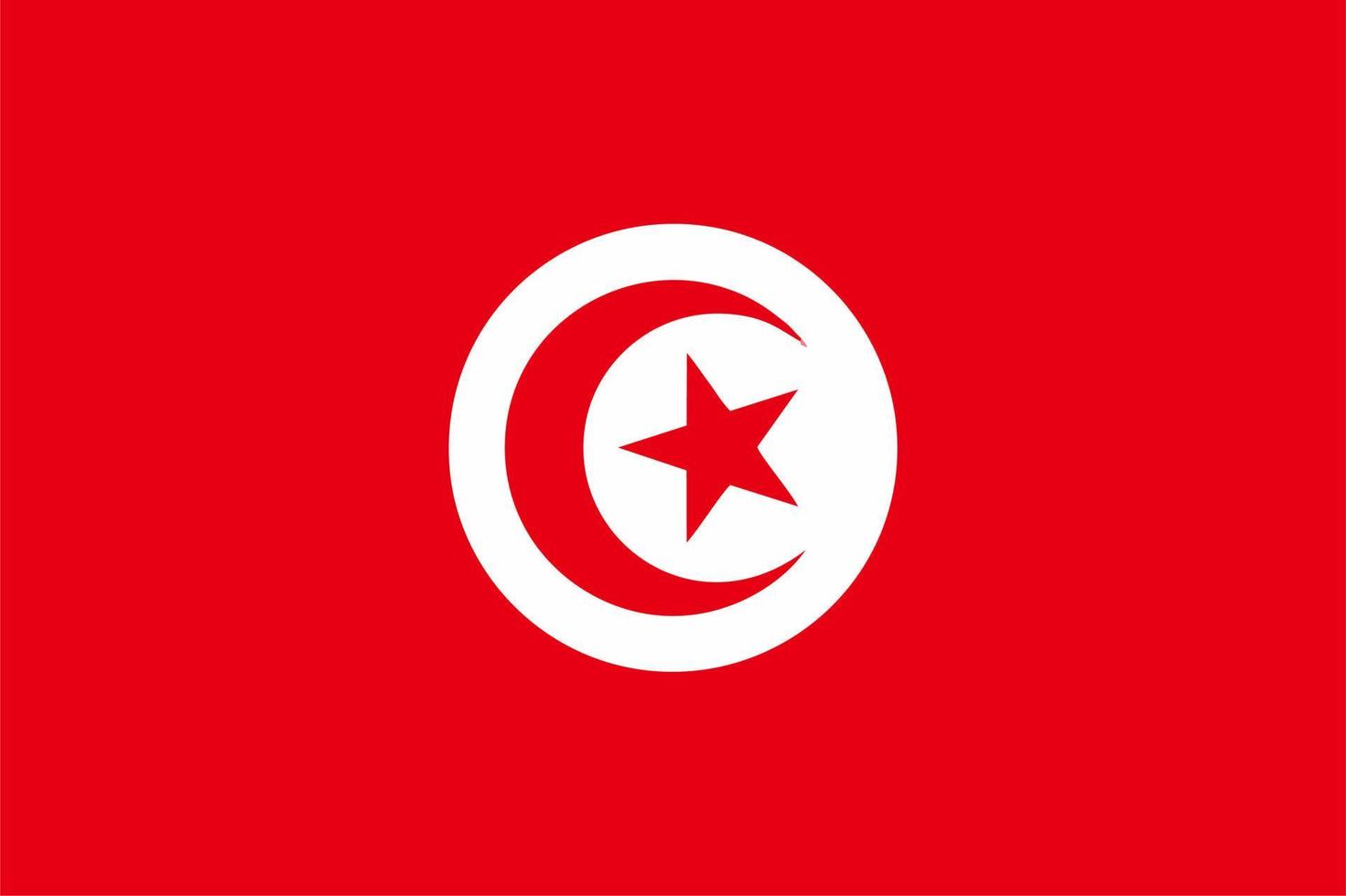 Tunisia flag, flag of Tunisia vector illustration