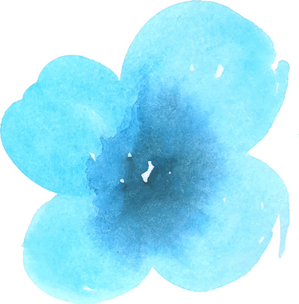 blå blomma akvarell bröllop blomma png