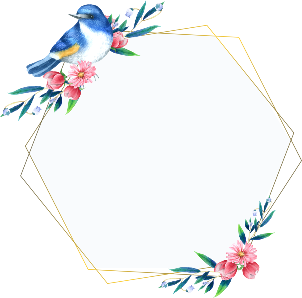 Flower wreath watercolor hand paint png