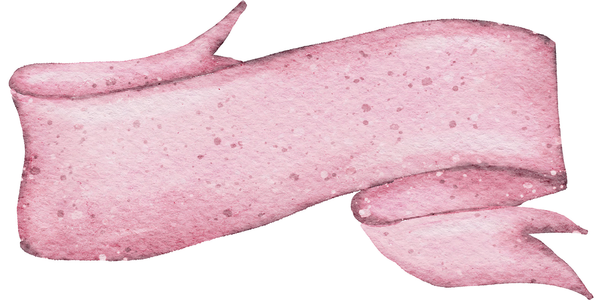Ribbon banner watercolor png