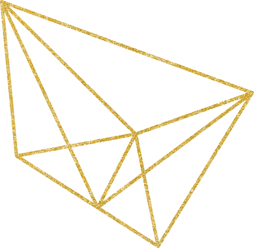 geometric gold line png