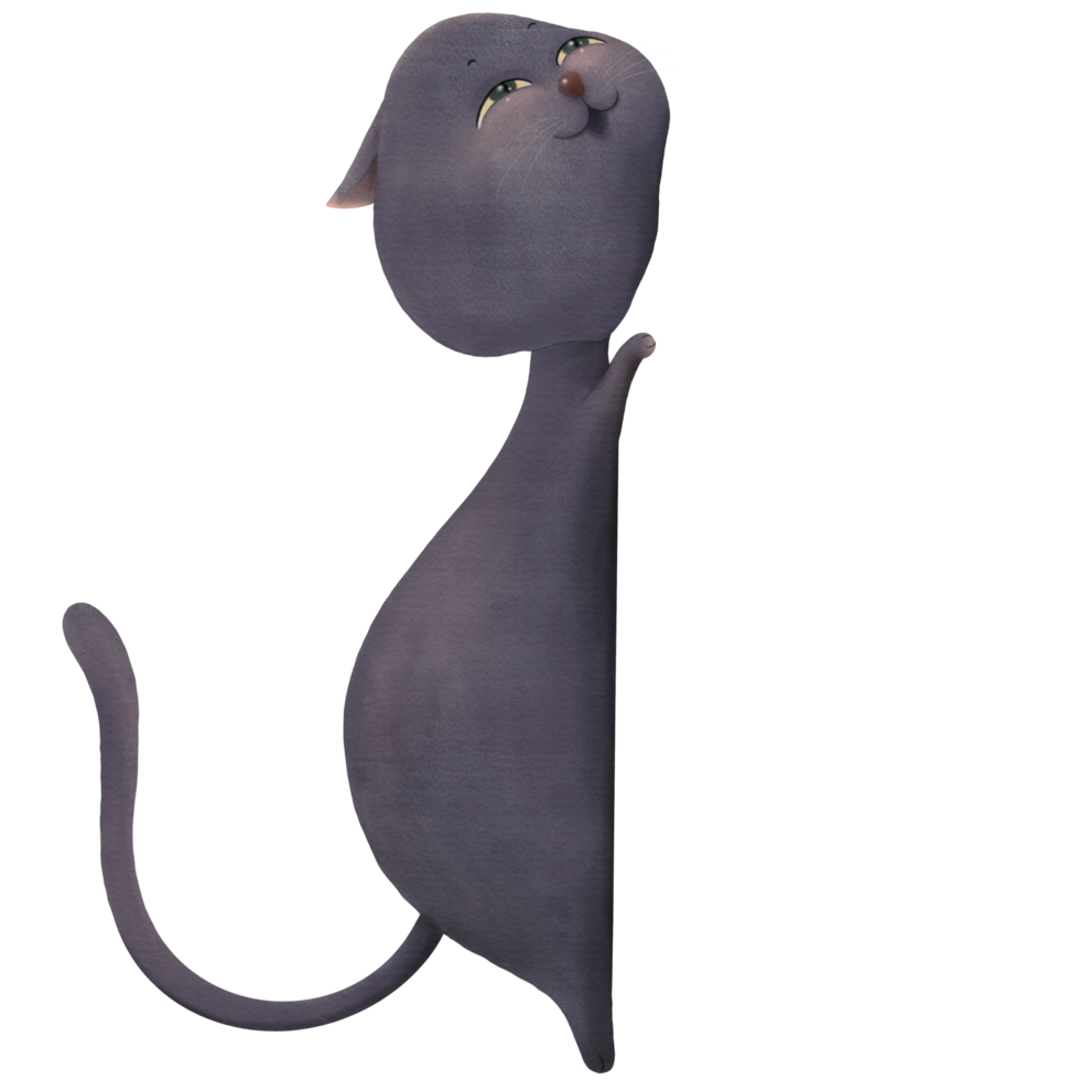 decoración de borde de acuarela de gato negro para diferentes artículos png