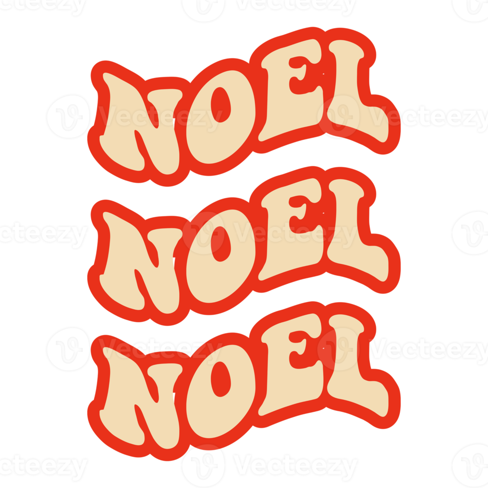 Noel. Inscription in groove style png