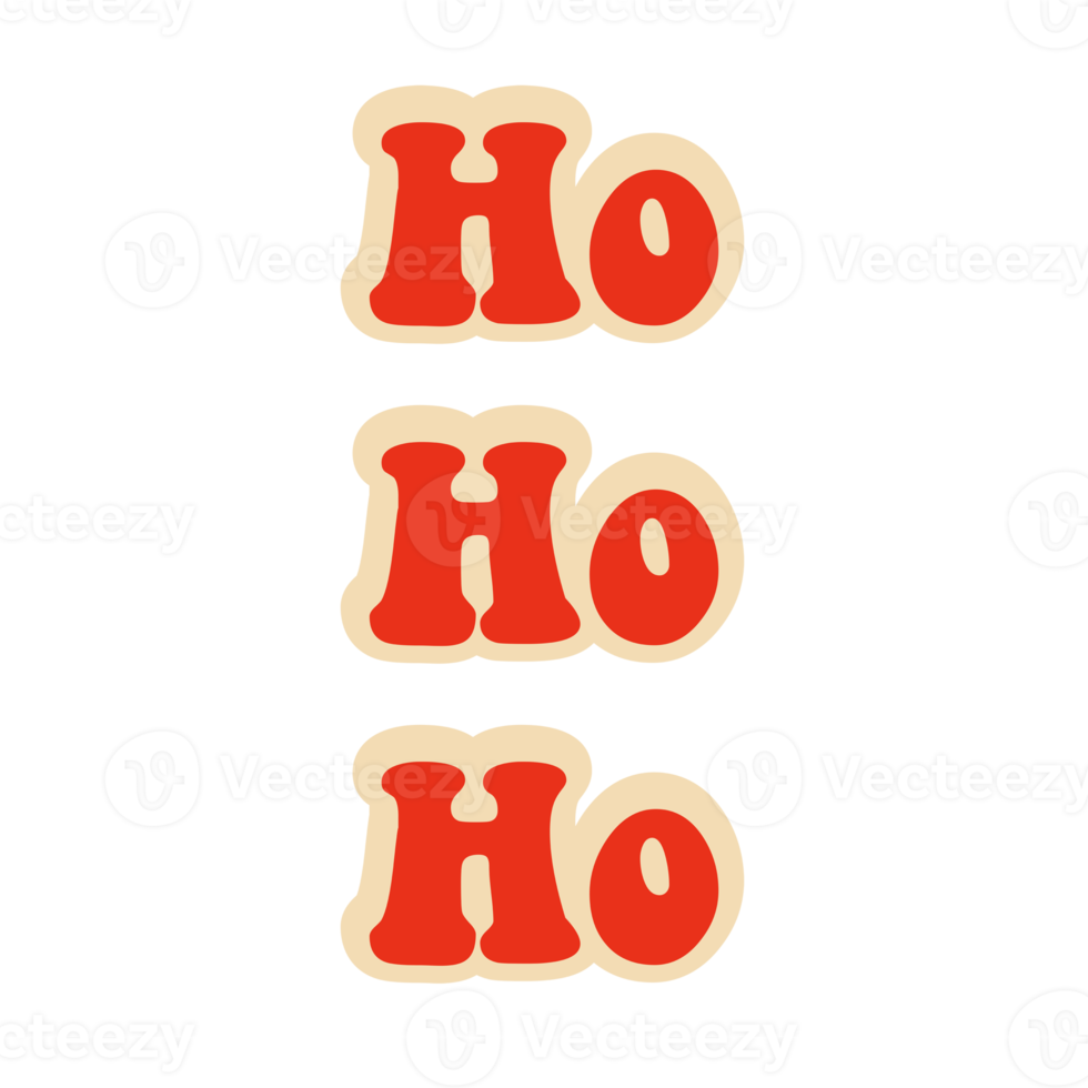 hoe-ho-ho. inscriptie in groove-stijl png