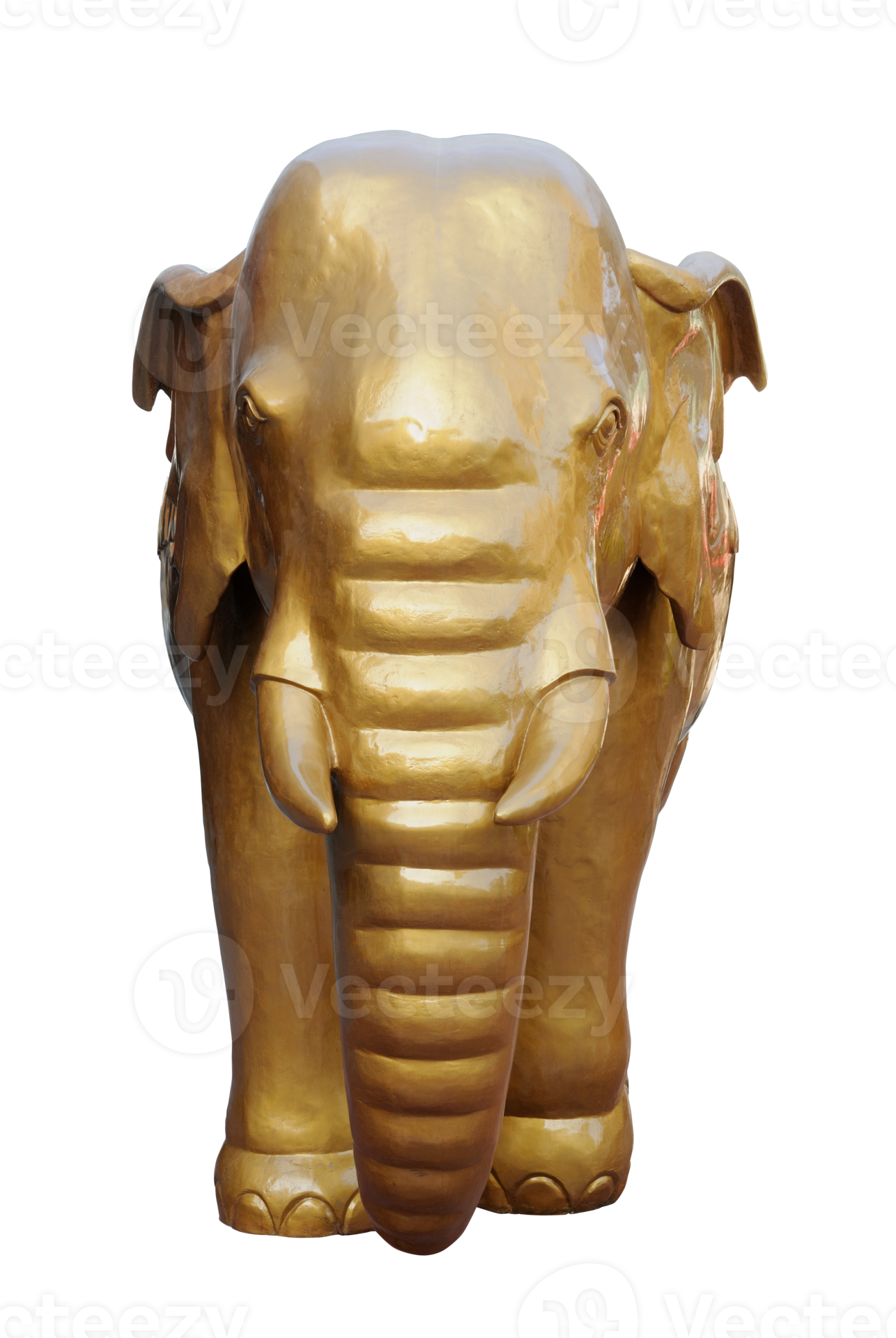 Golden Elephant statue with clipping path 10251409 PNG