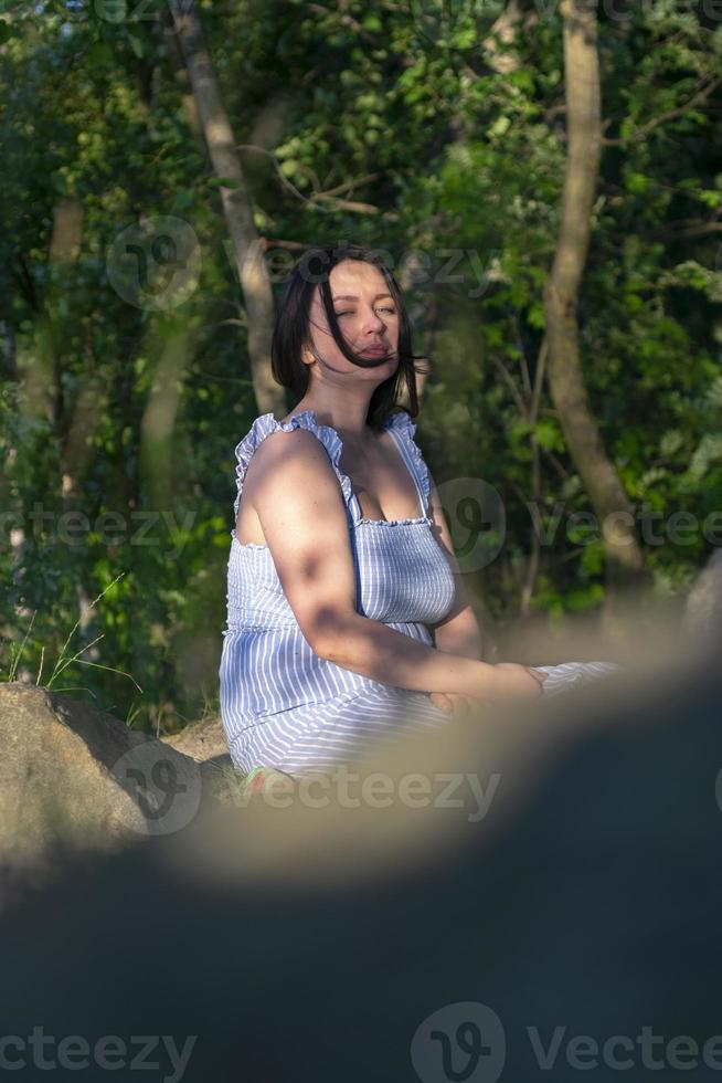 Close up portrait of a young Caucasian girl. photo