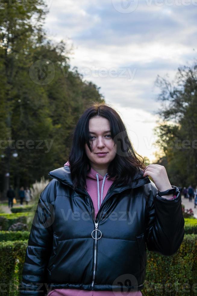 Closeup portrait young beautiful woman. photo