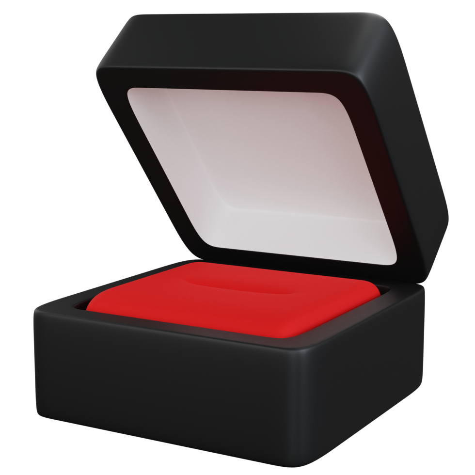 3D-Rendering leere Ringbox isoliert png