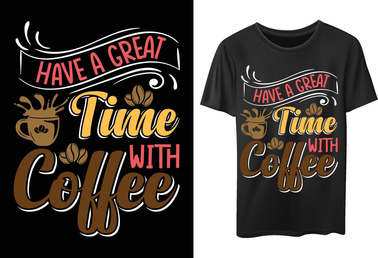 diseño de camiseta de tipografía de café premium para amantes del café vector