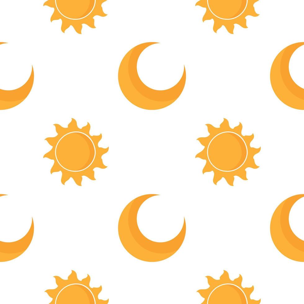 sun and moon seamless pattern vector