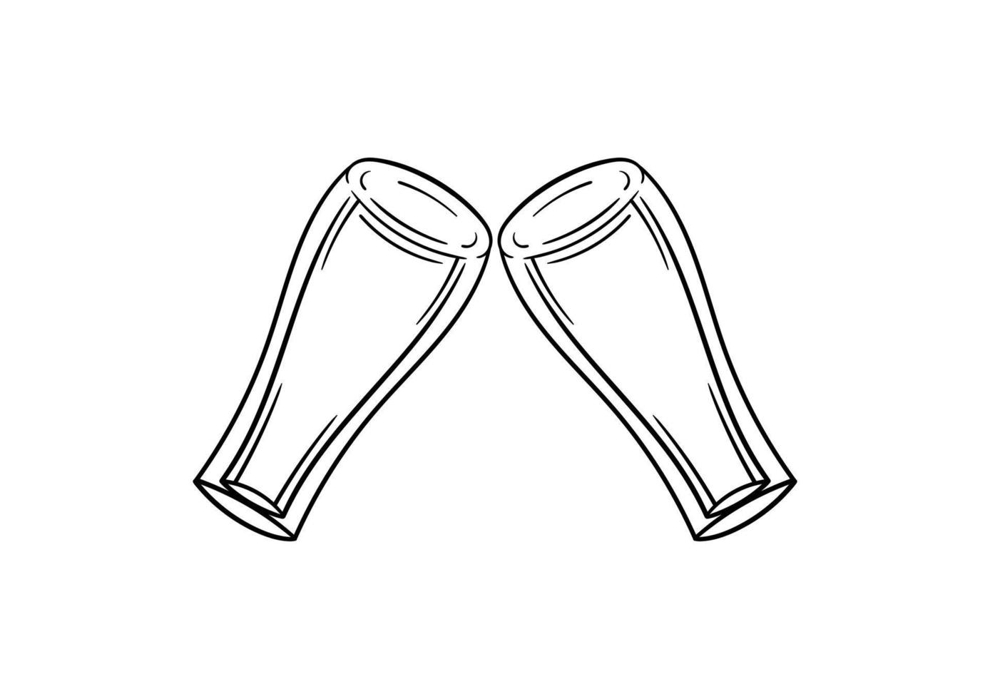 hand drawn illustration of a glass 2 vector