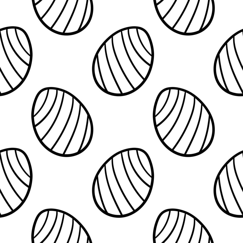 hand drawn egg seamless pattern 2 vector