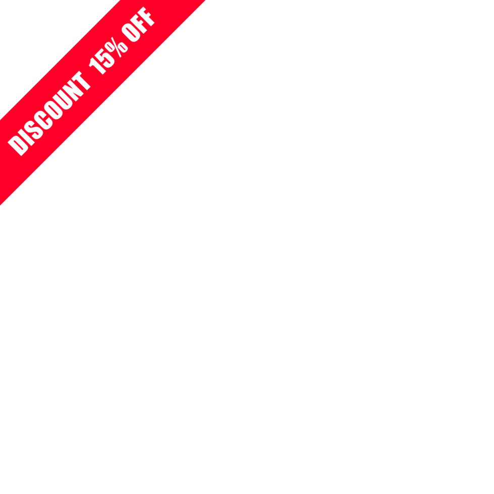 Discount 15 percent on transparent background png