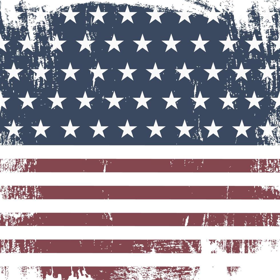 bandera americana del grunge. una bandera grunge americana para el fondo de un afiche. vector