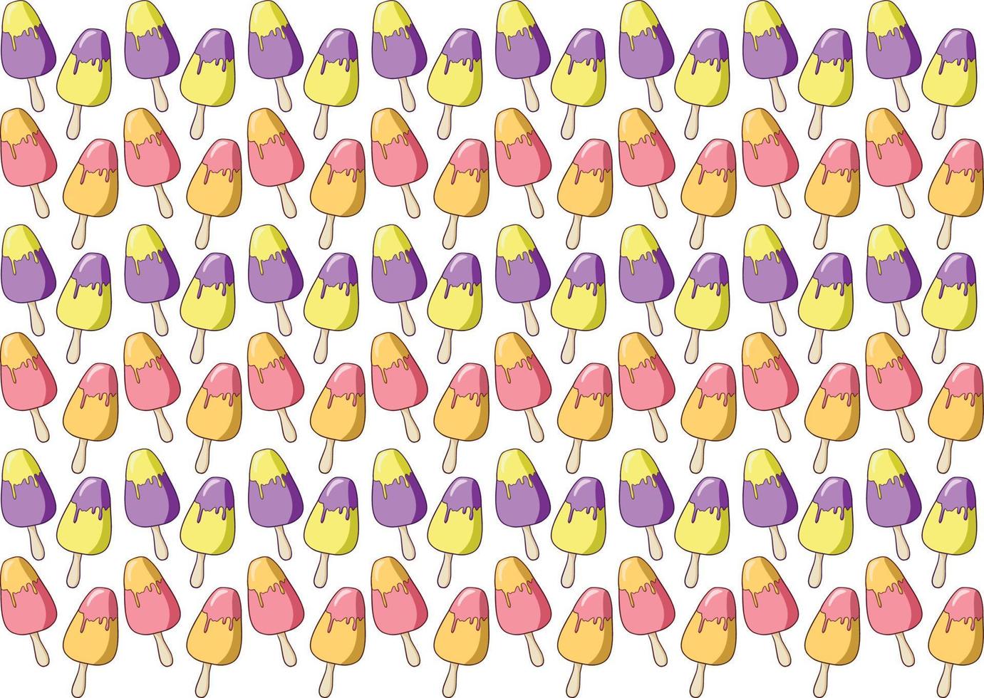 Colorful Ice Creams pattern vector