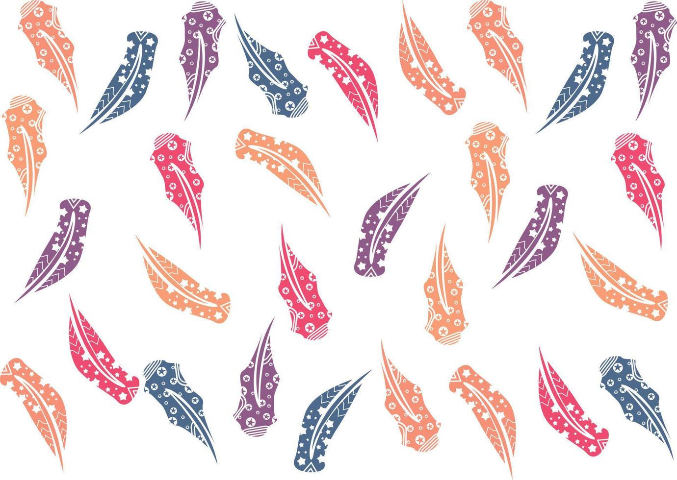 Multicolor Feathers pattern vector