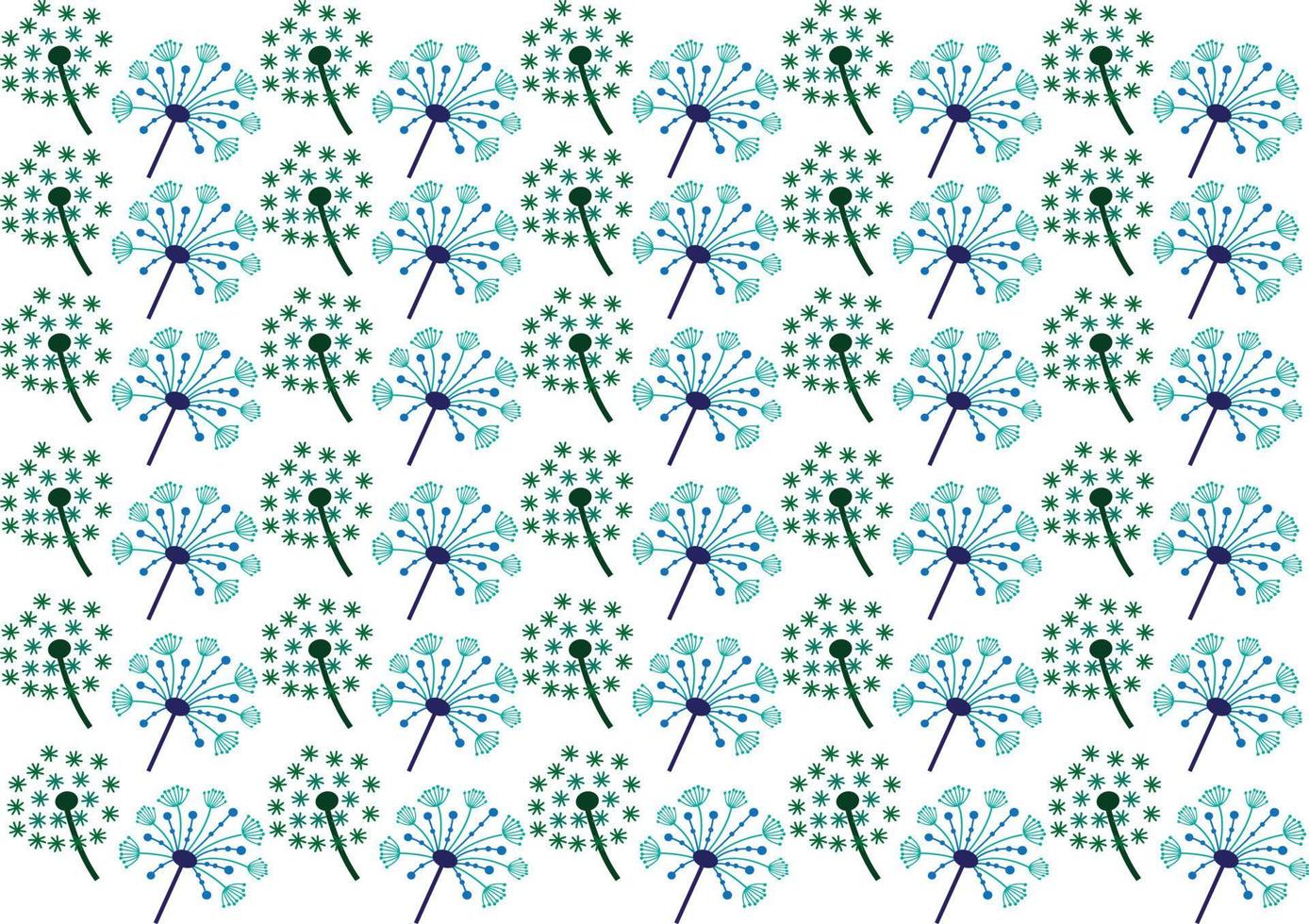 Watercolor flowers pattern vector