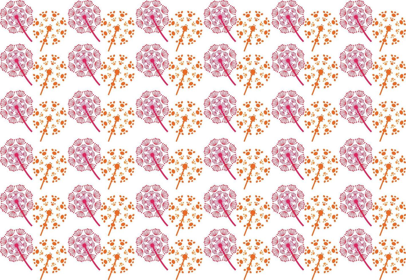 Watercolor flowers pattern vector