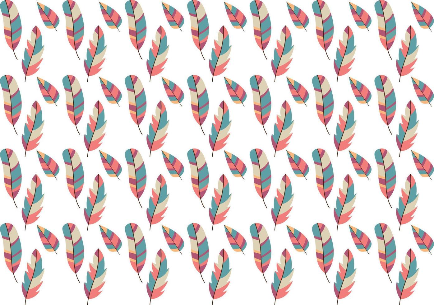 Multicolor Feathers pattern vector