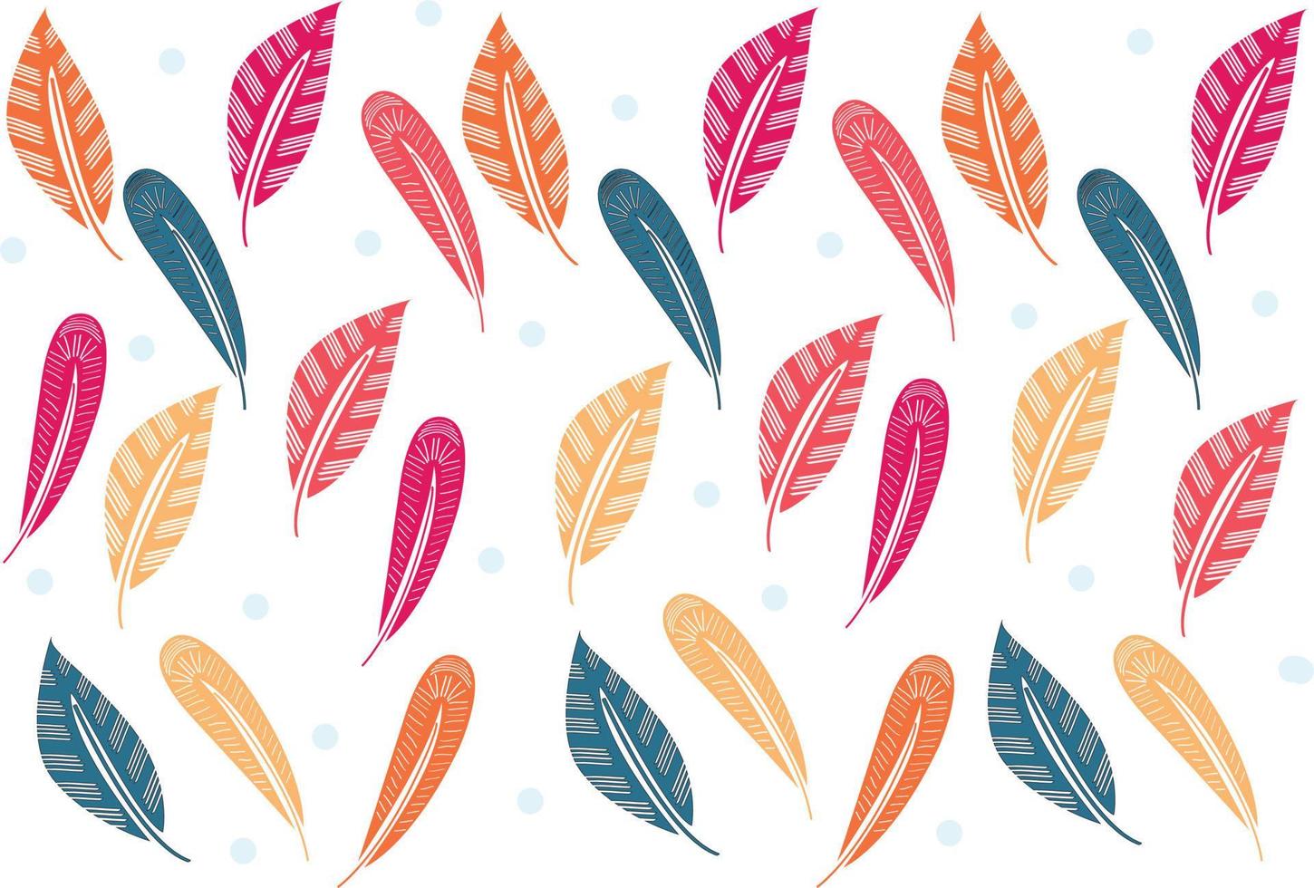 Multicolor Feathers pattern vector