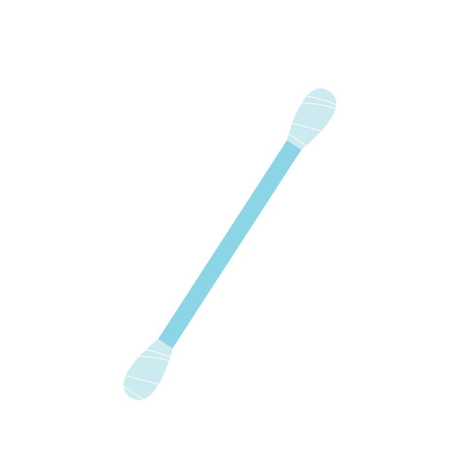 Cotton buds flat illustration. Medicine or cosmetic swabs. Vector