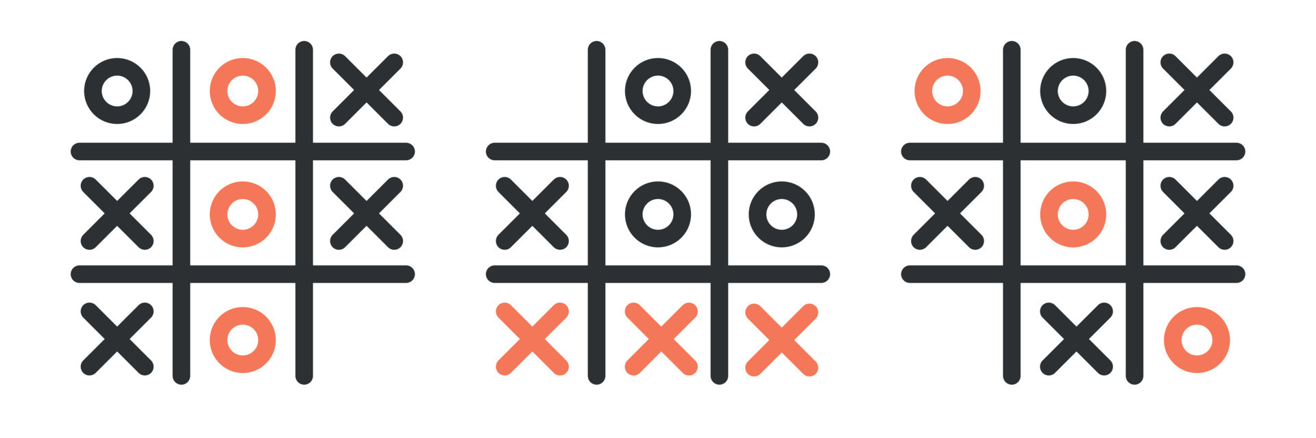 Premium PSD  Tic tac toe games strategy on transparent background