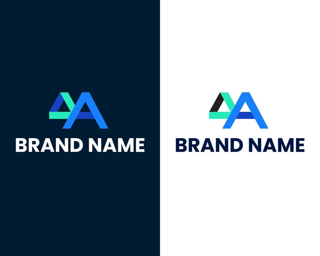 letter m and a modern logo design template vector