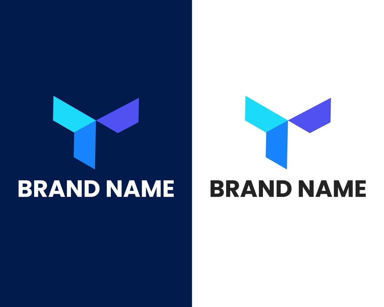 plantilla de diseño de logotipo moderno letra y vector