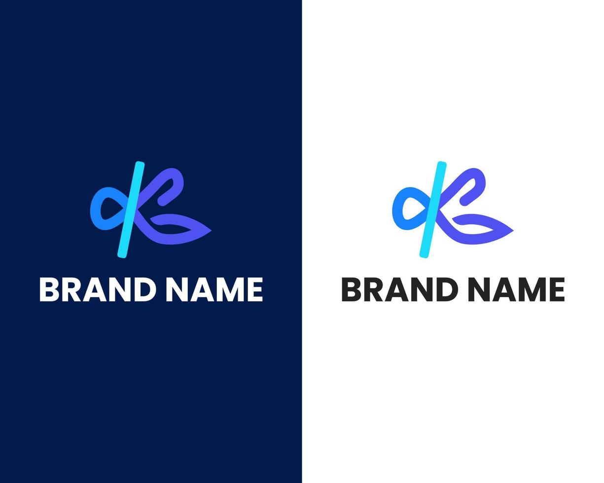 letter k modern logo design template vector
