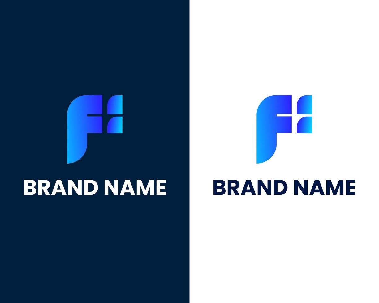 letter f modern logo design template vector