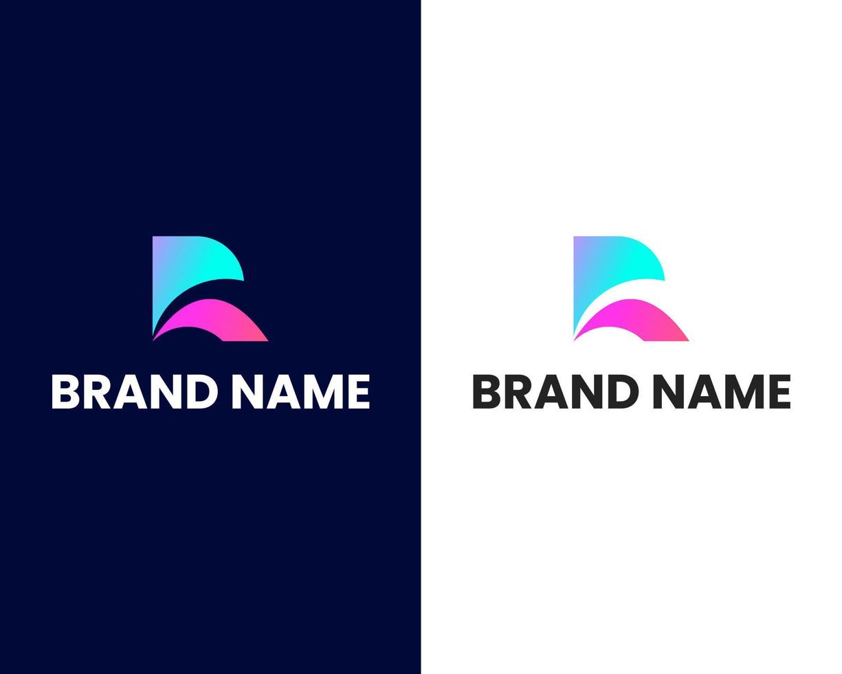 letter r modern logo design template vector