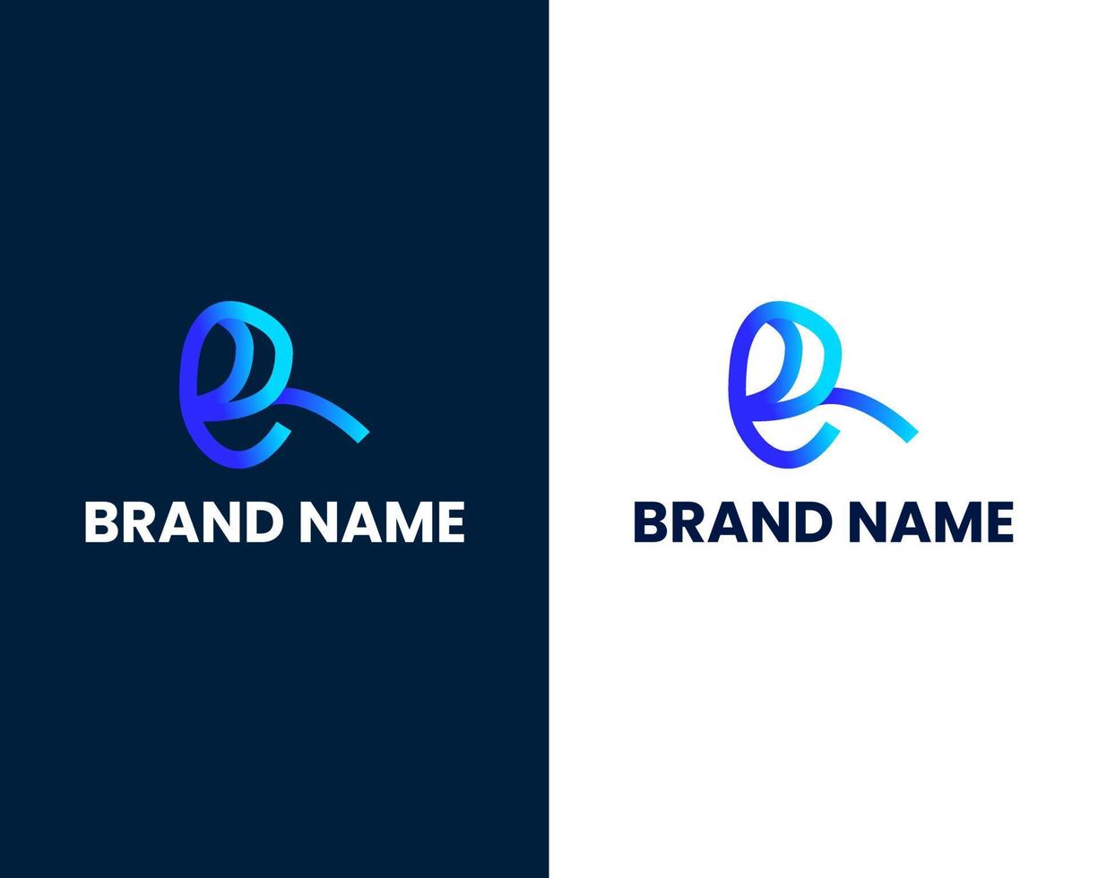 letter r and e modern logo design template vector