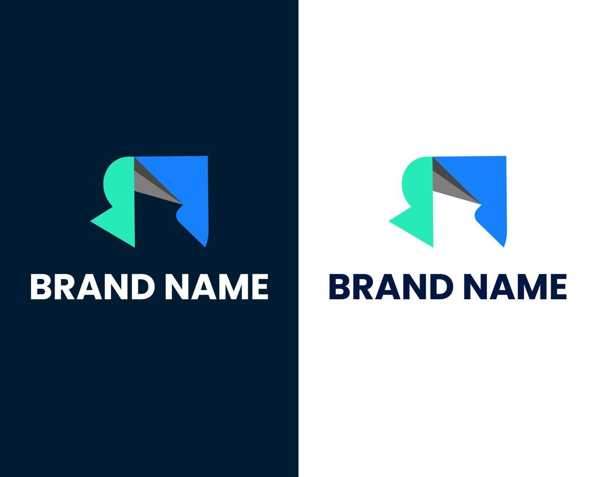 letter r modern logo design template vector