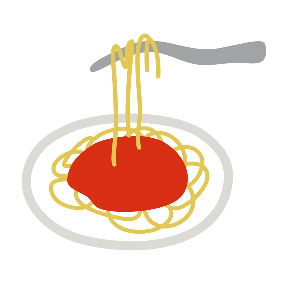 Spaghetti ketchup cartoon PNG file