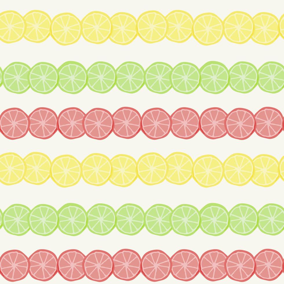 Summer seamless pattern with sliced and lemons vector