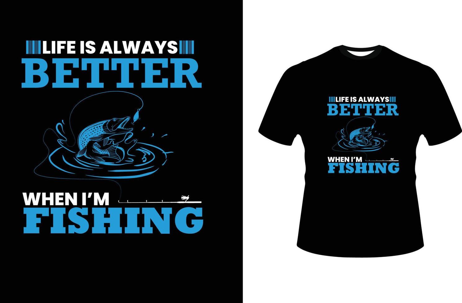 fishing t shirt design vector