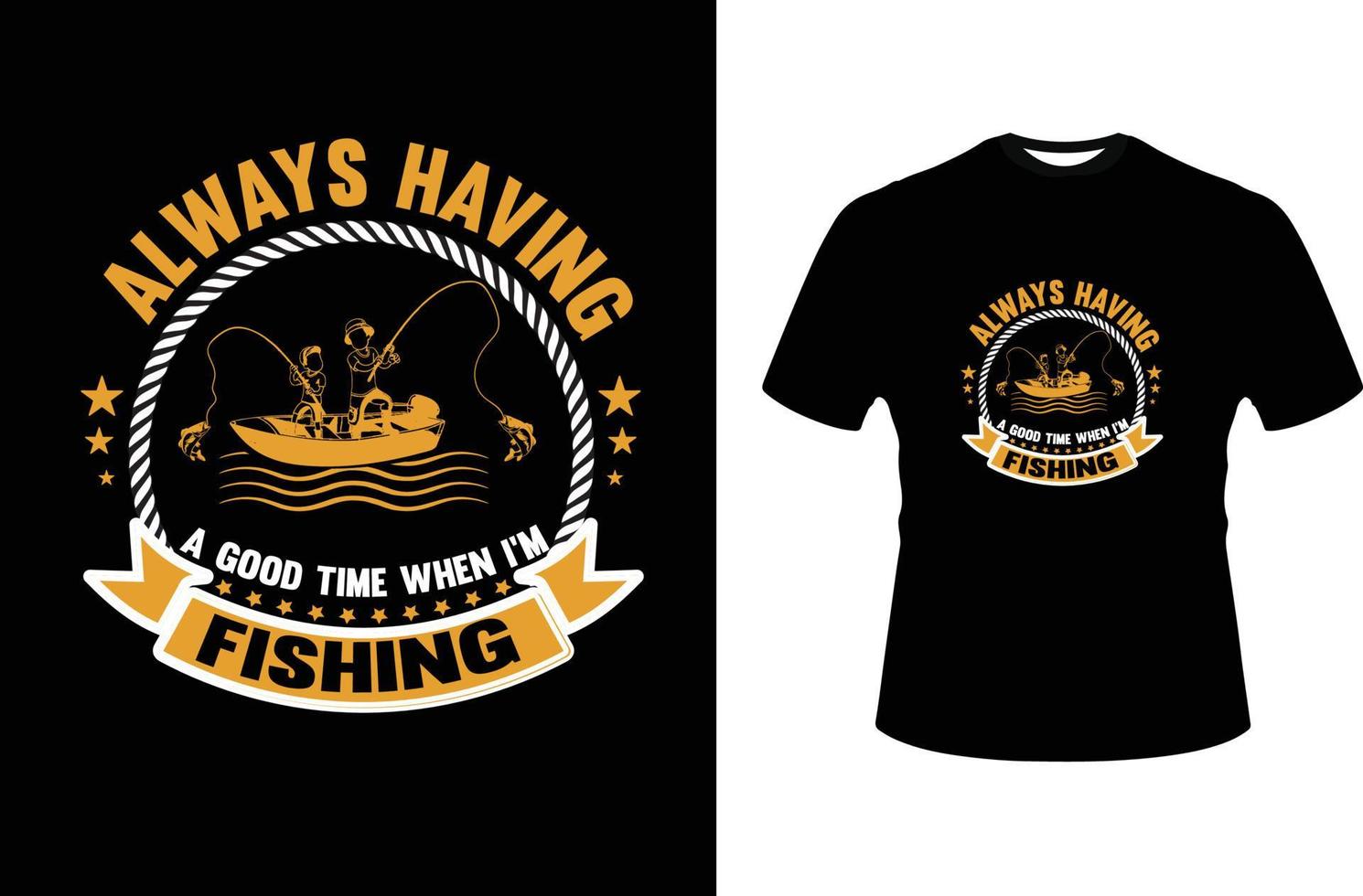fishing t shirt design vector