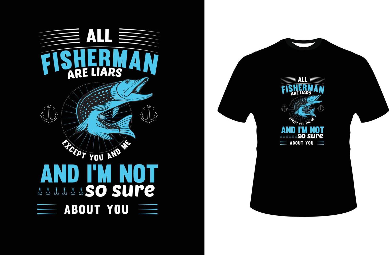 fishing t shirt design vector