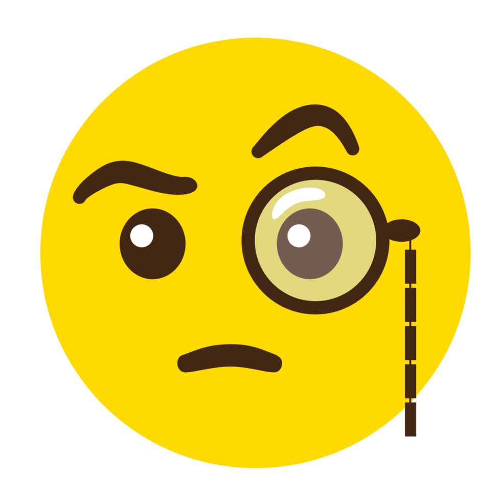 Emoji Face Show Wearing Glasses PNG File