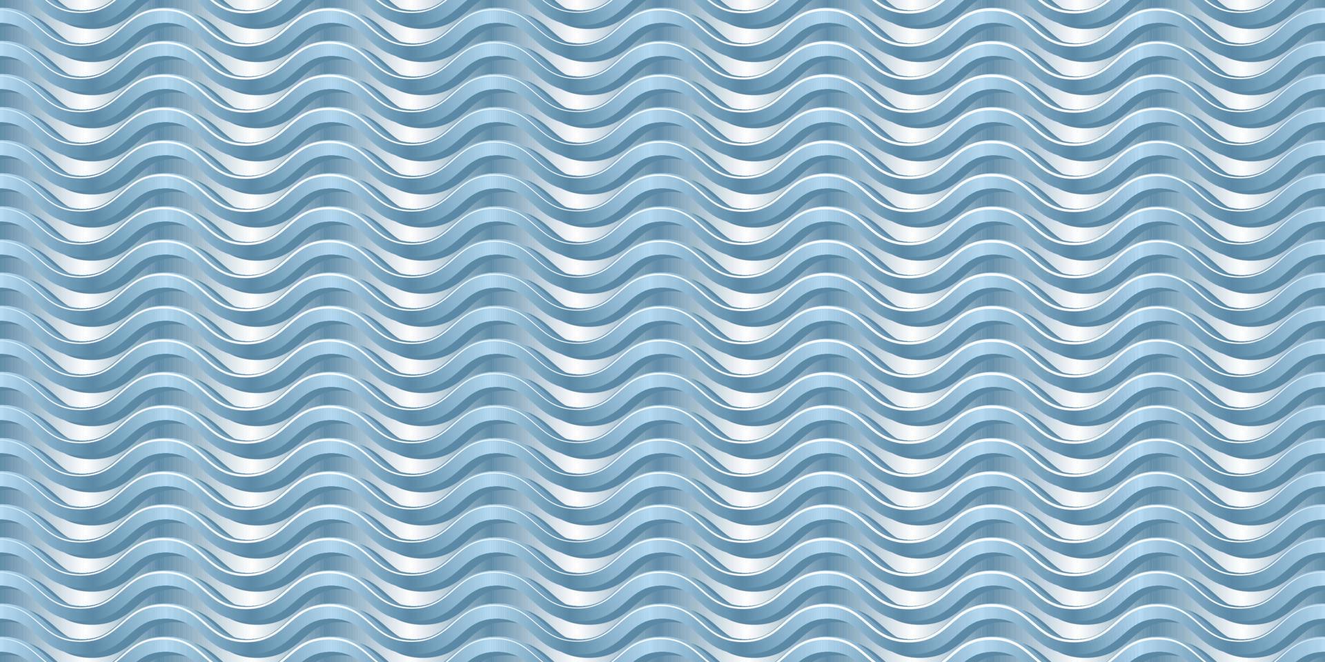 Abstract 3d background. Blue waves seamless pattern. Vector illustration.