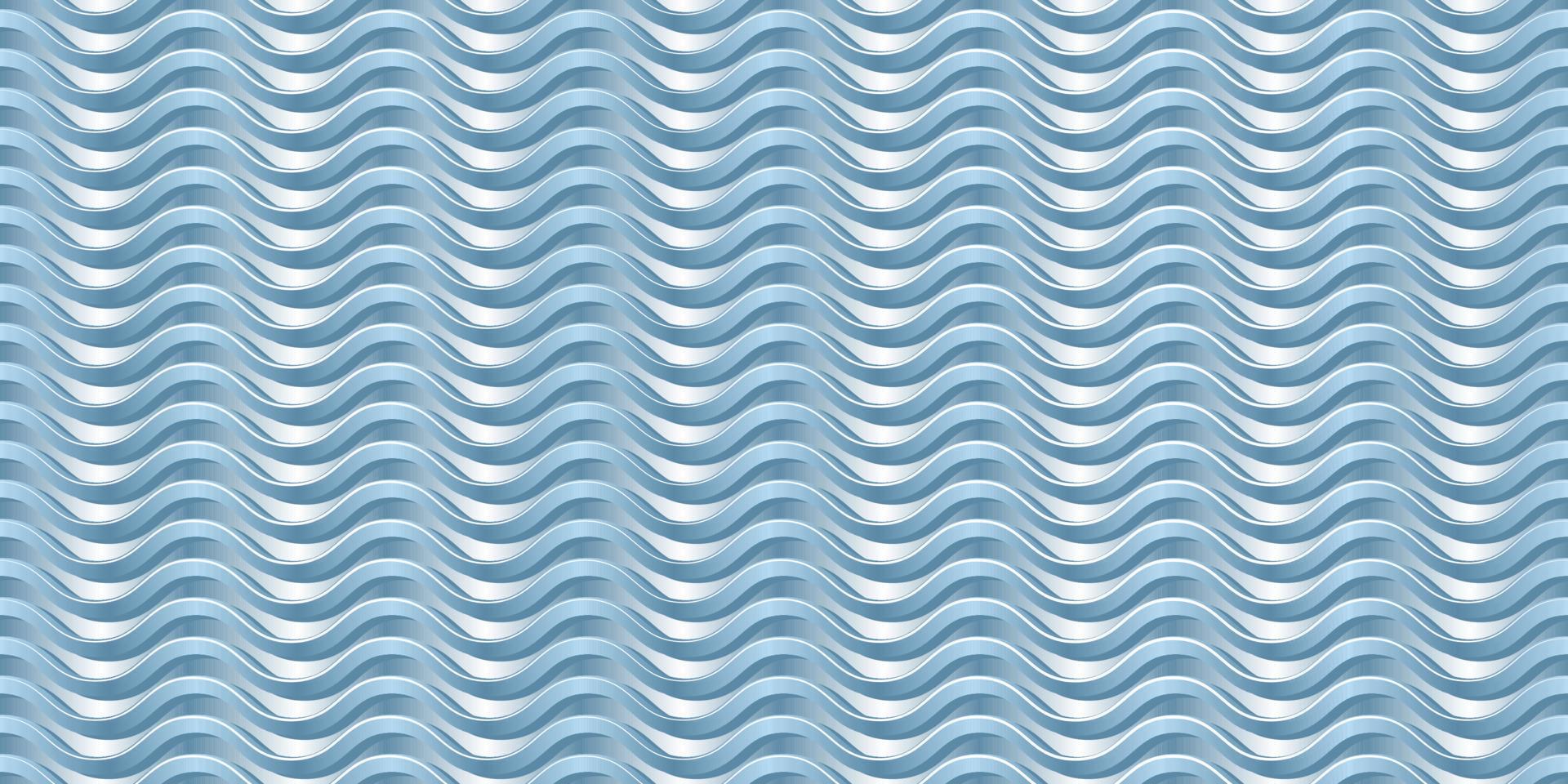 Abstract 3d background. Blue waves seamless pattern. Vector illustration.