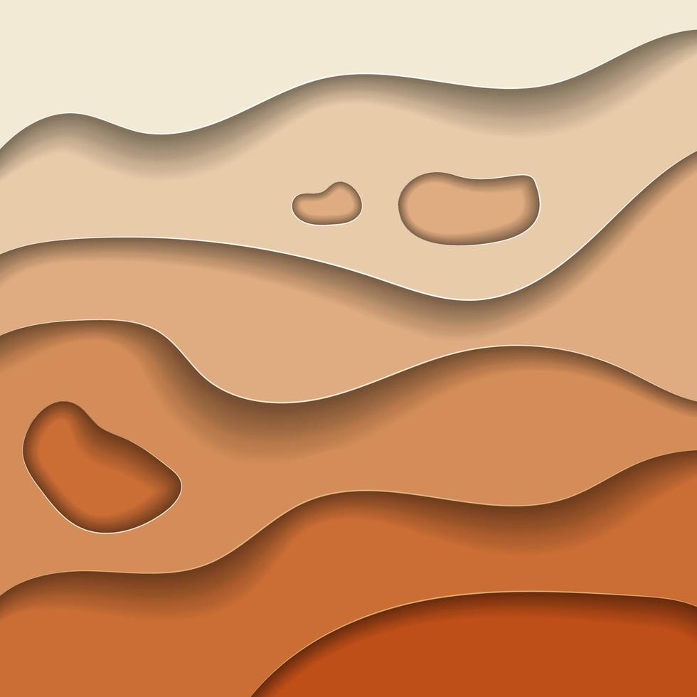 Paper cut background. Abstract realistic paper decoration. Vector design layout for poster, banners, business cards etc. Calm autumn colours. Halloween background.