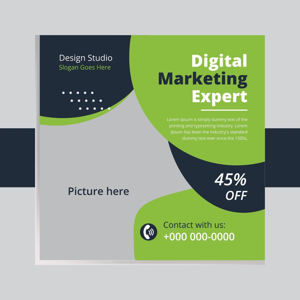 Set of social media post template and marketing webinar other seminars, online courses and classes, suitable modern banner and real estate square banner design template etc. vector