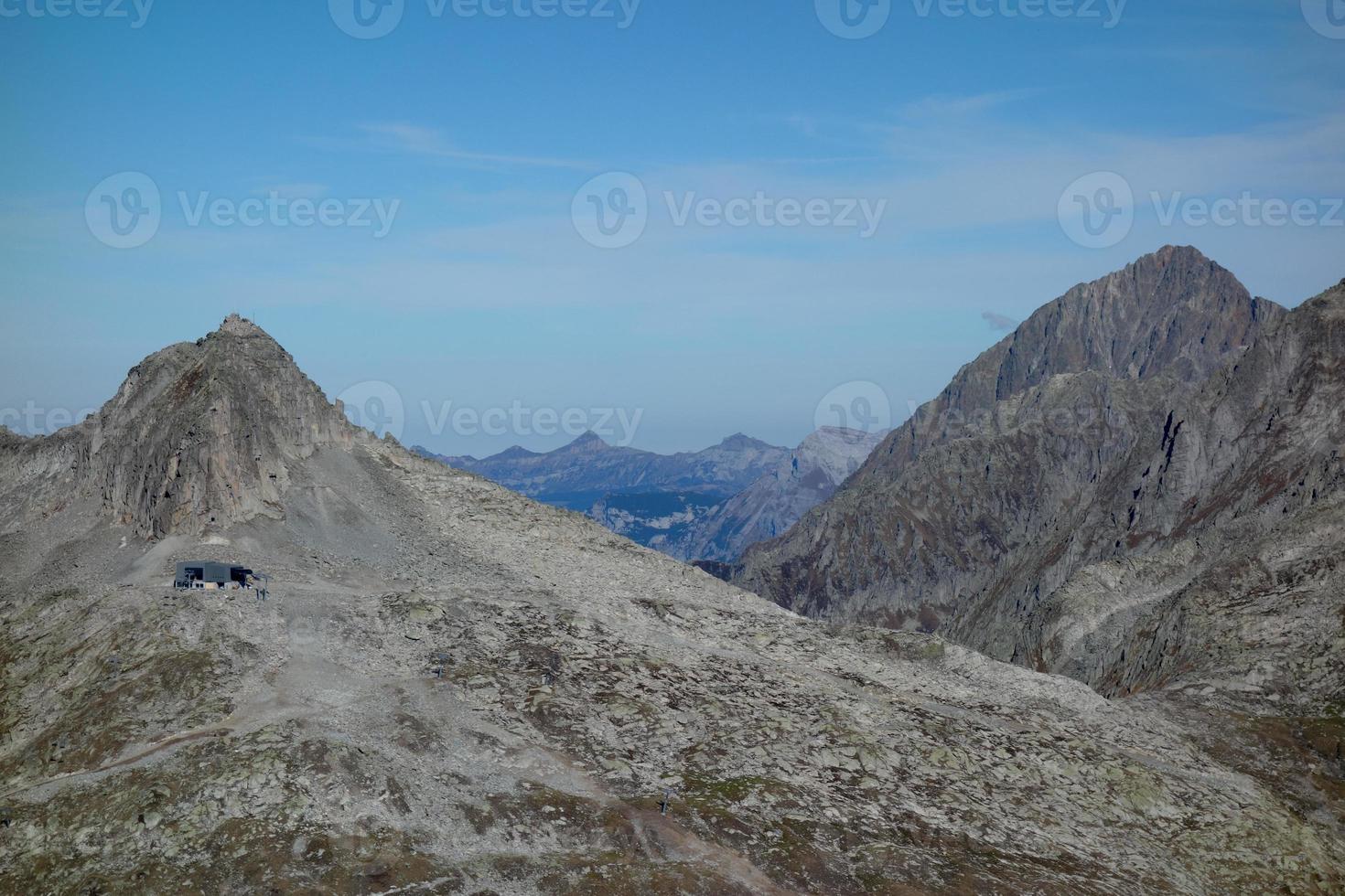 hiking in the swiss alps photo