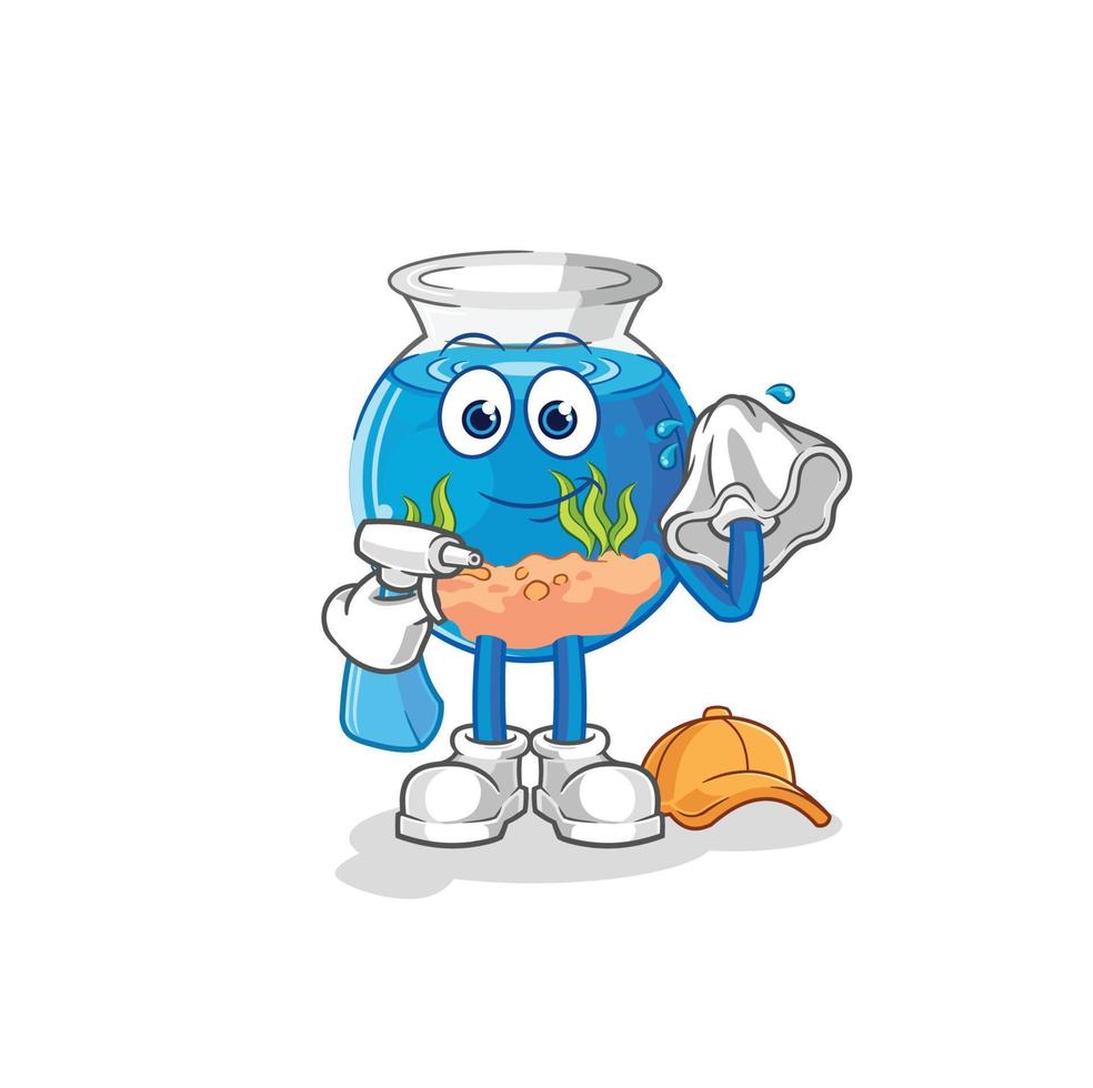 aquarium cartoon character vector