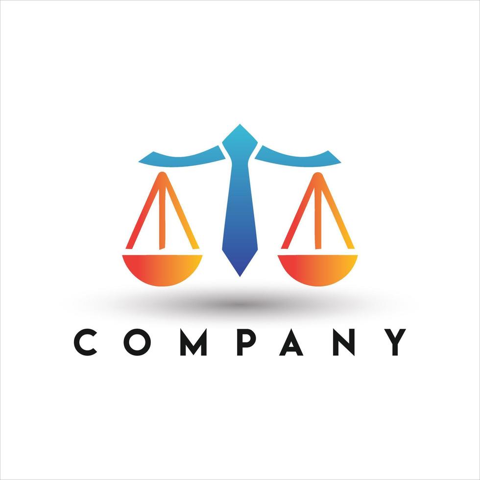 logotipo de las empresas de justicia. logotipo de la balanza de la justicia vector