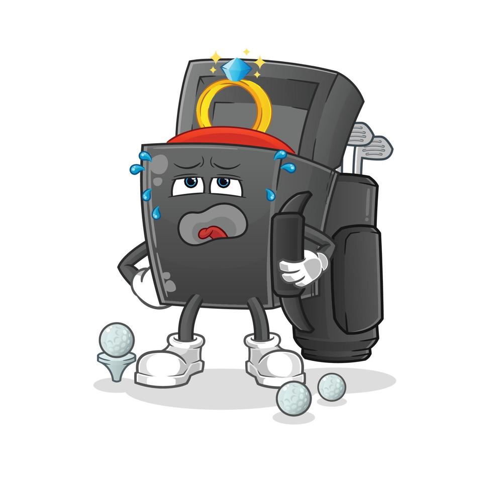 wedding ring box character vector