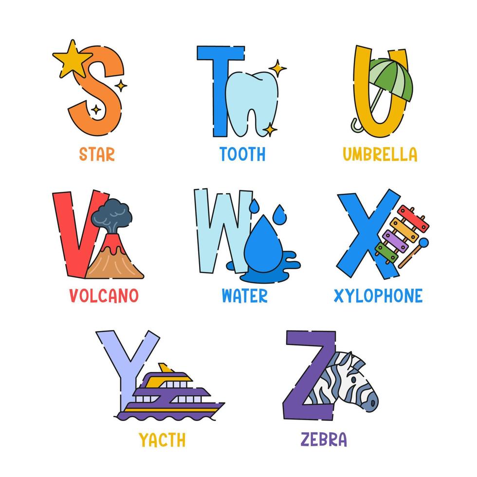 Alphabet Icon Set vector